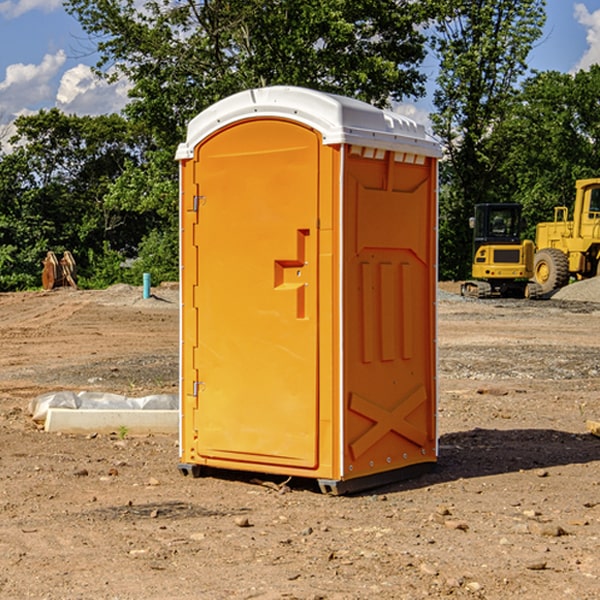 how often are the portable restrooms cleaned and serviced during a rental period in Chester TX